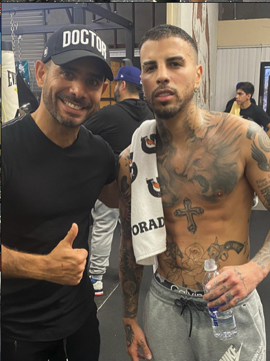 Coach Munir with a celebrity client